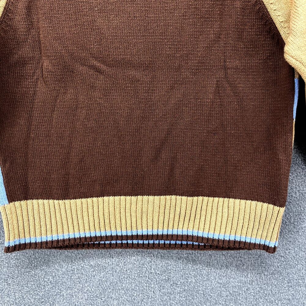 Hartstrings Sweater Toddler 7 Brown Blue Knit Top crewneck football ball - Picture 8 of 12